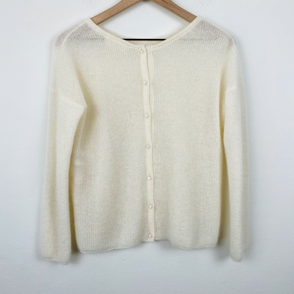 Sezane Gaspard Jumper Cardigan Knit Off White - Picture 5 of 8